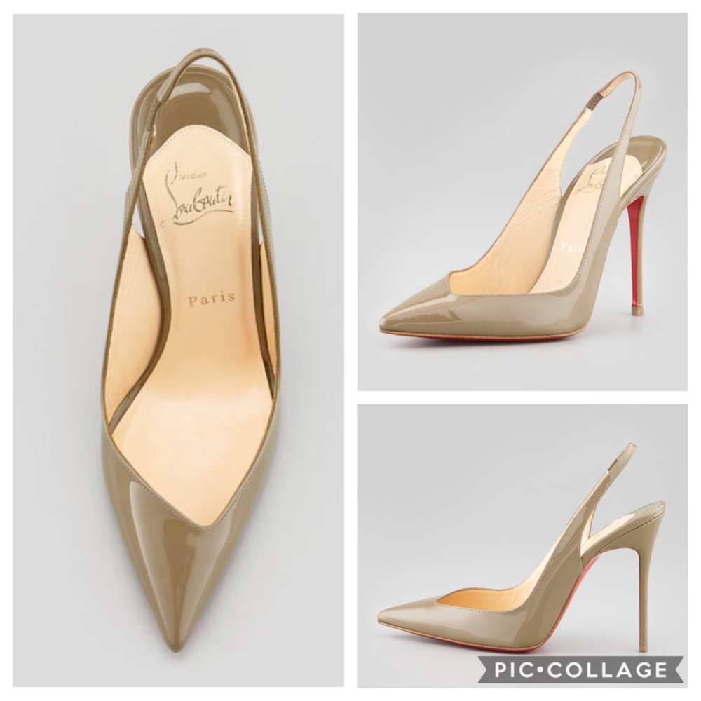 6/36 Taupe Fleuve 100 Slingback Heels